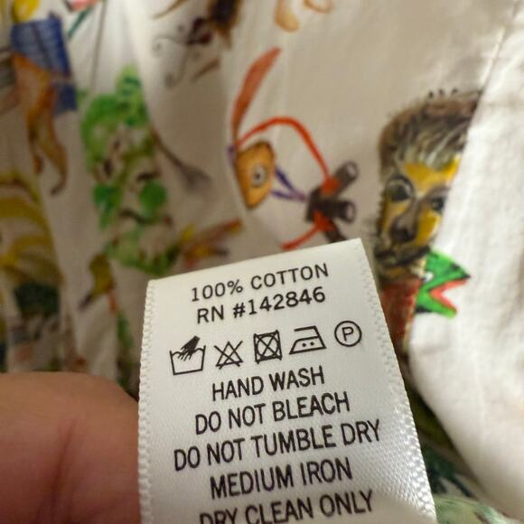 Rhode Ella Jungle Print Boho Long Sleeve A-Line Mini Dress Size XS - Picture 15 of 15